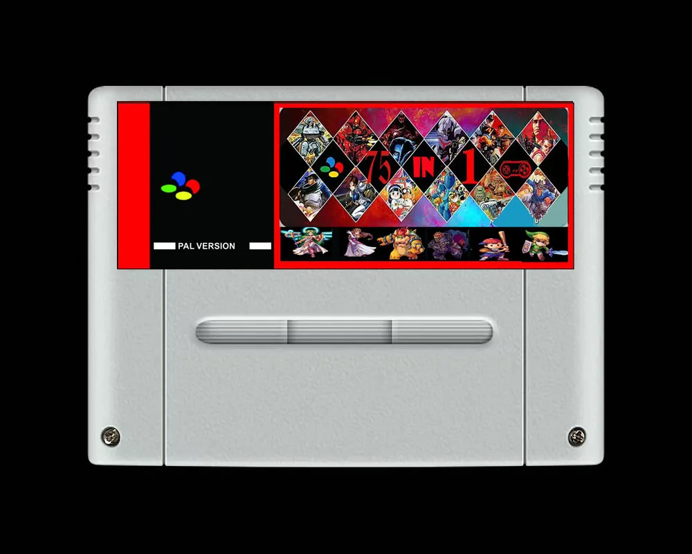 Super 75 en 1 Versión PAL con Guardado de Partidas, Game Clock Tower, Final Fantasy VI, Dragon Quest I y II, Secret of Mana, Terranigma
