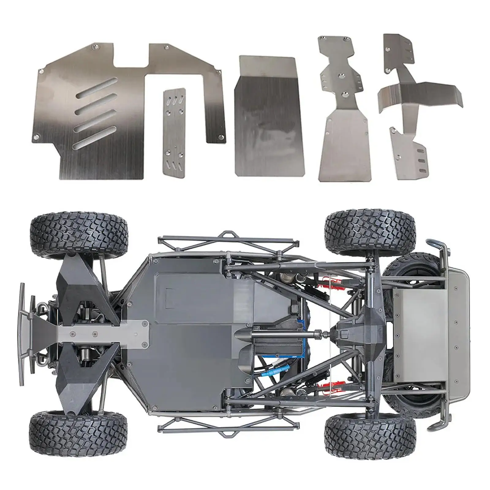 RC Chassis Armor Set Anti Skid Front Rear Axle Protector Plate Front Rear Chassis Armor Protective Plate Spare Part for UDR DIY