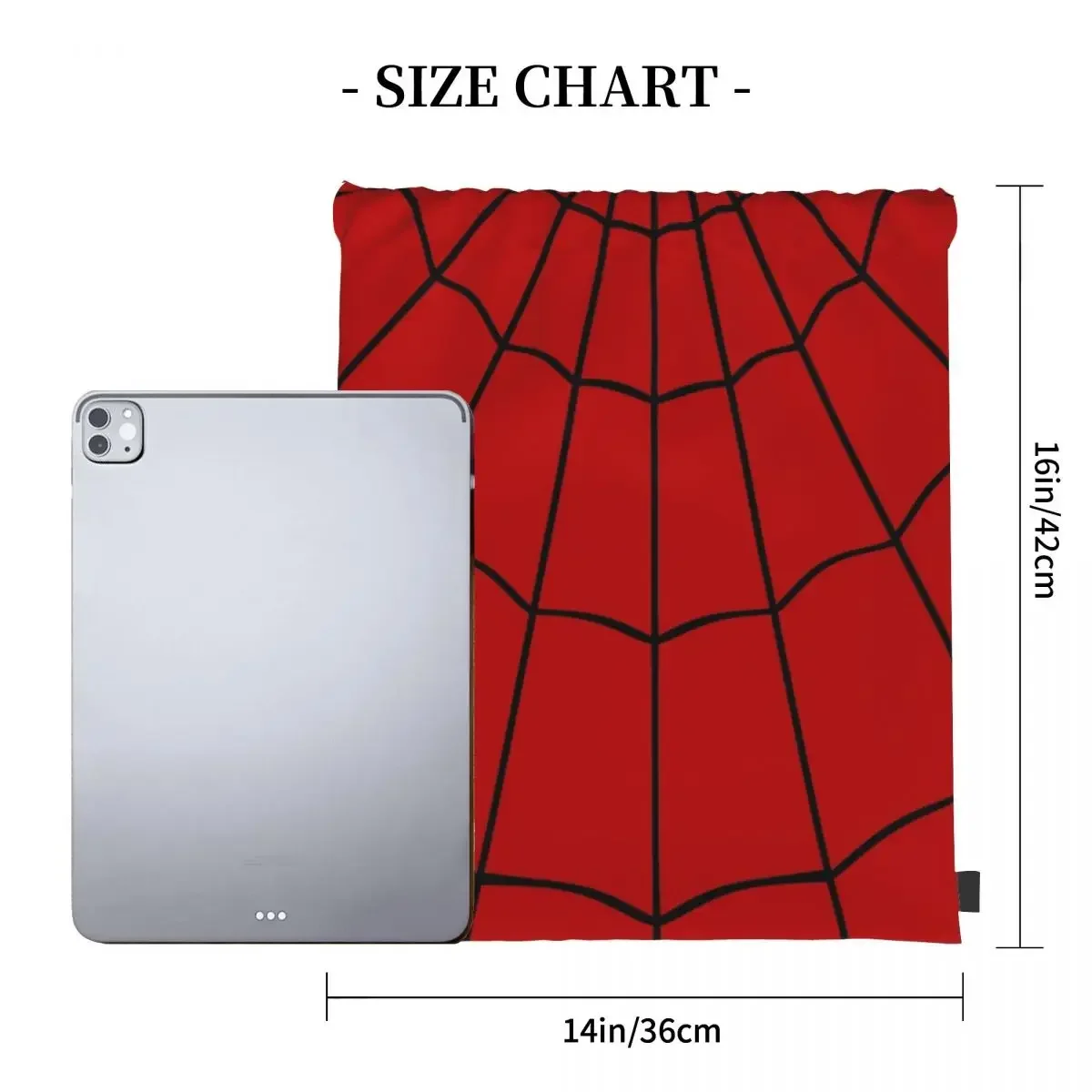 Spider Web - Red Backpacks Multi-function Drawstring Bags Drawstring Bundle Pocket Sundries Bag BookBag For Man Woman School