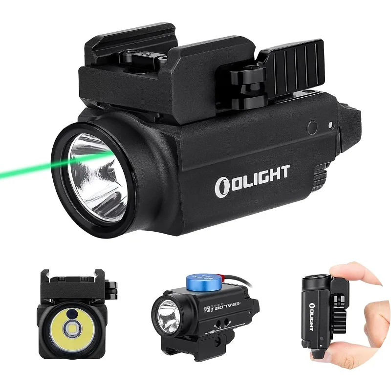 

OLIGHT Baldr S 800 Lumens Compact Rail Mount Weaponlight with Green Beam and White LED Combo