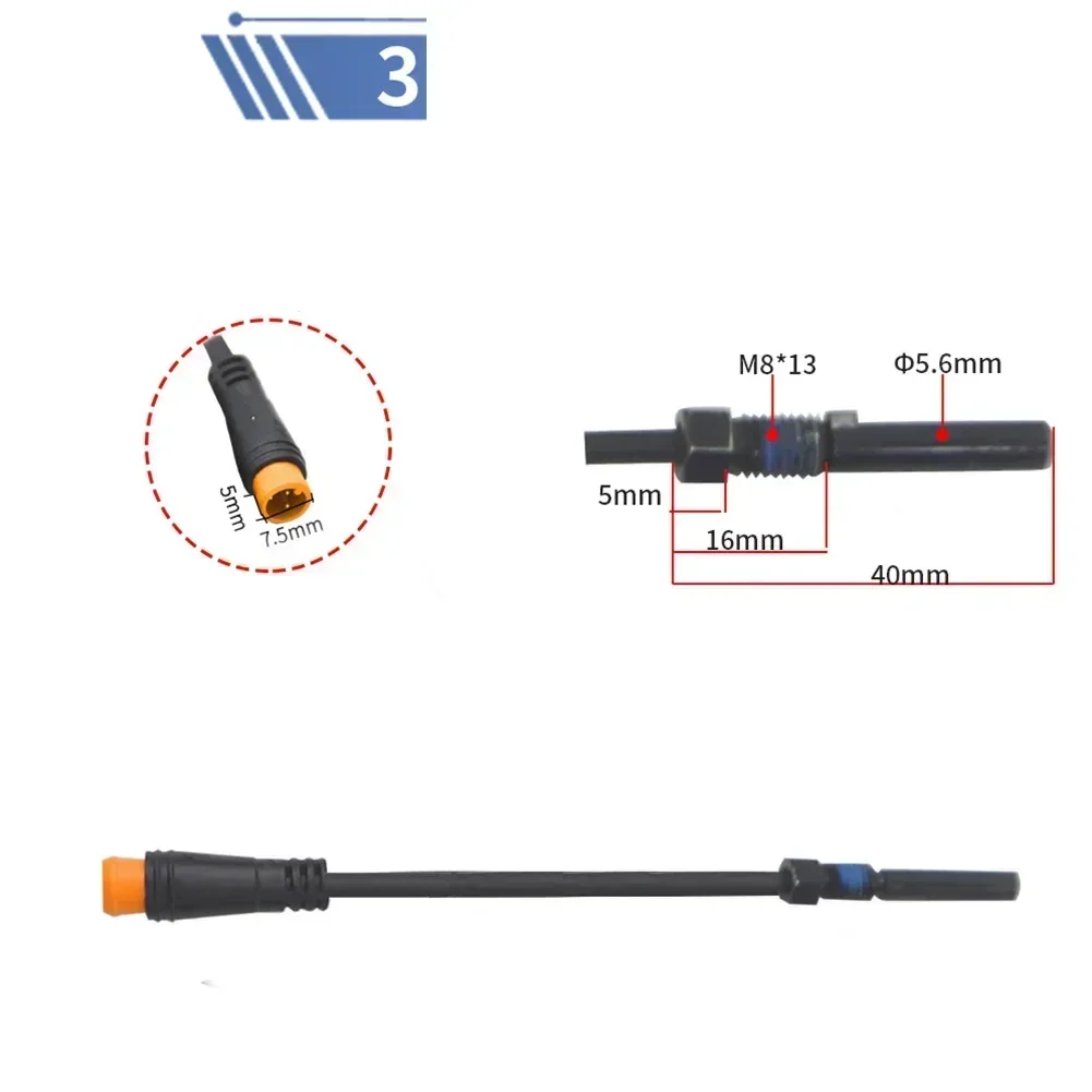 Bike Power Sensor Magnetic Induction Signal Line Electric Bike Power Cut Off Brake Sensor Electric Bicycle Replacement Accessory