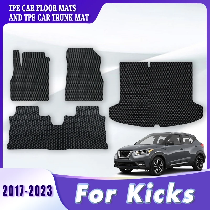 

Автомобильные коврики TPE, коврики в багажник для Nissan Kicks 2017 2018 2019 2020 2021 2022 2023, автоаксессуары, водонепроницаемые автомобили