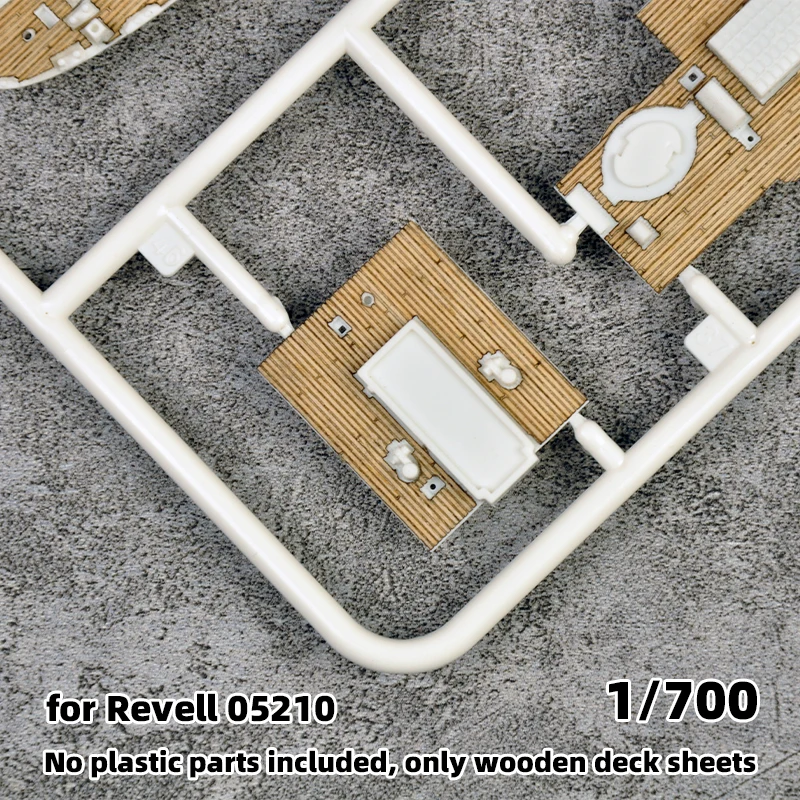Modell-Upgrade-Teile: Lasergeschnittene Holzdeckplatte mit selbstklebender Ankerkette für 05210 Revell R.M.S. Titanic 1/700 – Detail 3