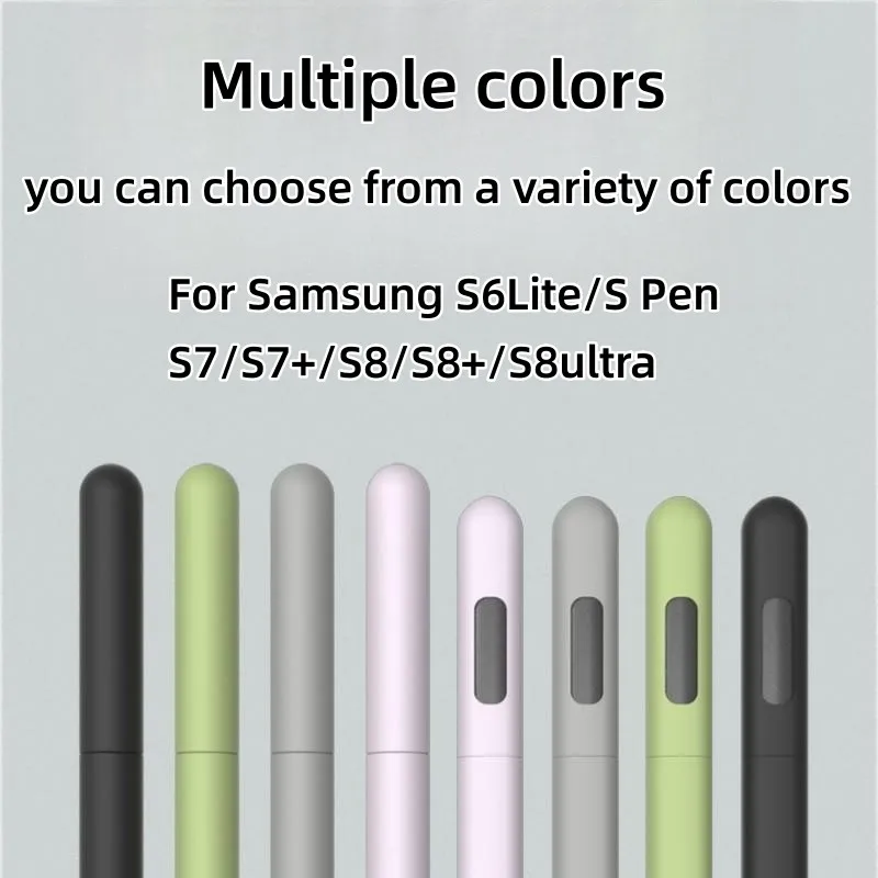 Silicone Pencil Case Tablet Touch Stylus Pen Cover Solid Color for Samsung Galaxy Tab S6 Lite S Pen S7 FE S8 Ultra S9 Plus image 3