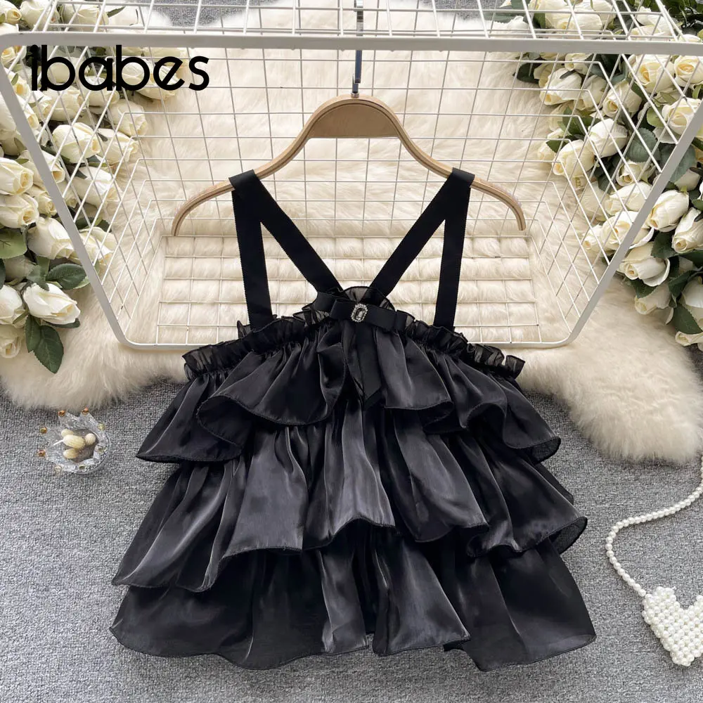 Sweaty Ruffles Off Shoulder Straps Crop Top Solid Organza Party Wear 2023 Summer Holiday Beach Top Sexy Sleeveless Pullovers