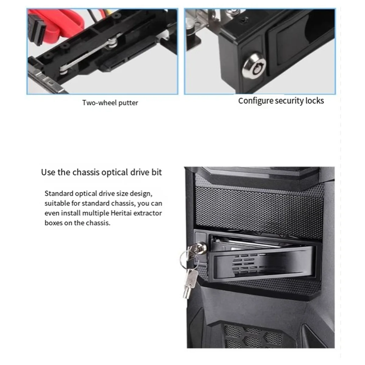 HOHO 3,5 polegadas SSD para 5,25 polegadas Bay Tray Hard HDD Mounting Dock Bracket Adaptador Conversor Frame para PC Computador