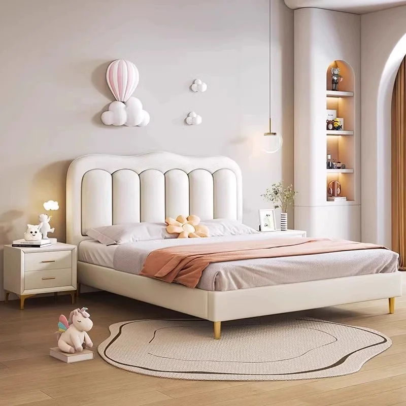 Hot Selling Simple Child Upholstered Colorful Bed Full Solid Wood Frame Beds 3 Drawers Storage Soft Twin Bed for Boys Kids Girls