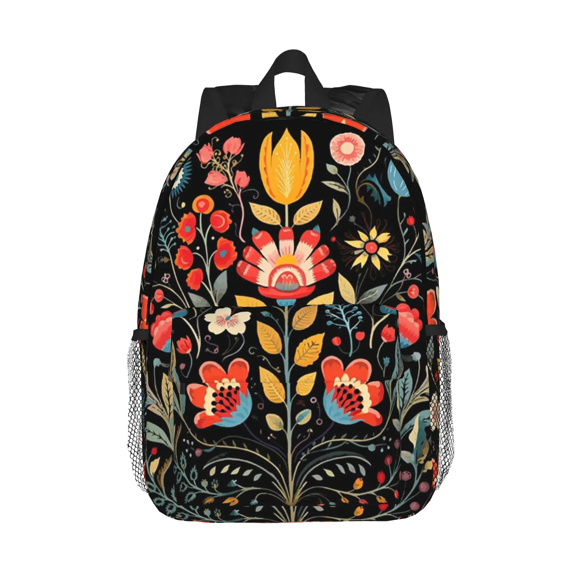 Polish Folk Flowers Print Poland Floral Backpack Hot Sale Daypack  Boys Girls BookBag Shoulder Bags for Men Women School Bag