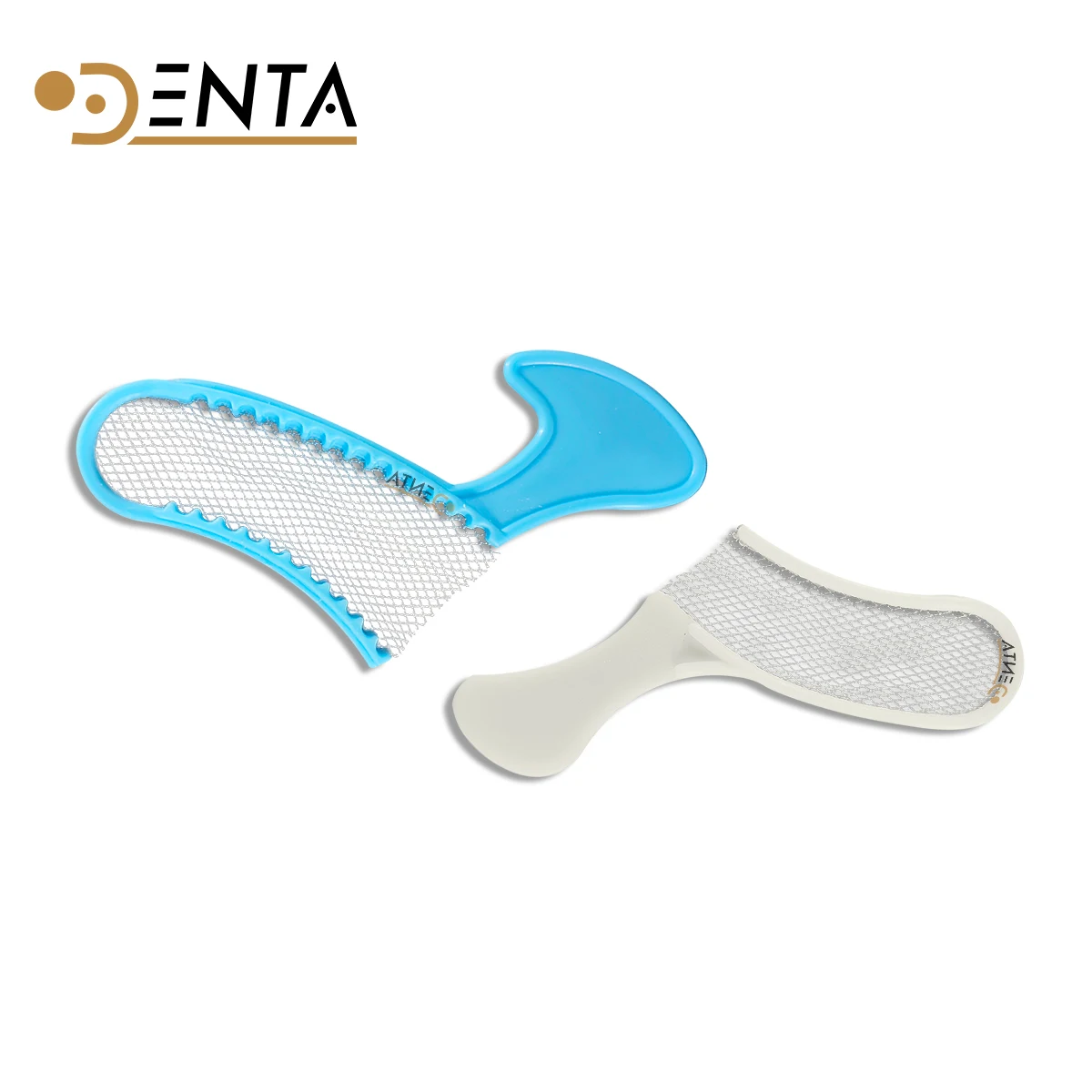 

10pcs Dental Disposable Impression Bite Registration Trays Half Arch Large Tray Blue