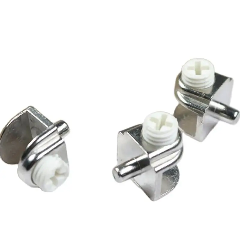 Half Round Adjustable Glass Shelf Clips Glass Holder Bracket Heavy Duty Clamp Shelf Clip Corner Bracket Clamp, Zinc Alloy