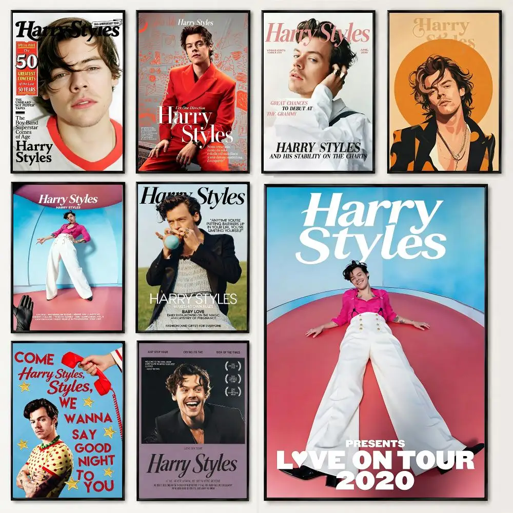 Harry Styles Poster HD poster black and white simple home decoration suitable for living room bedroom corridor and gift giving