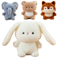 Cute Rabbit Plush Toy Easter Gifts Elephant Bear Doll Mini Squirrel Desk Ornaments Kawaii Soft Animal Series Plushies Home Decor