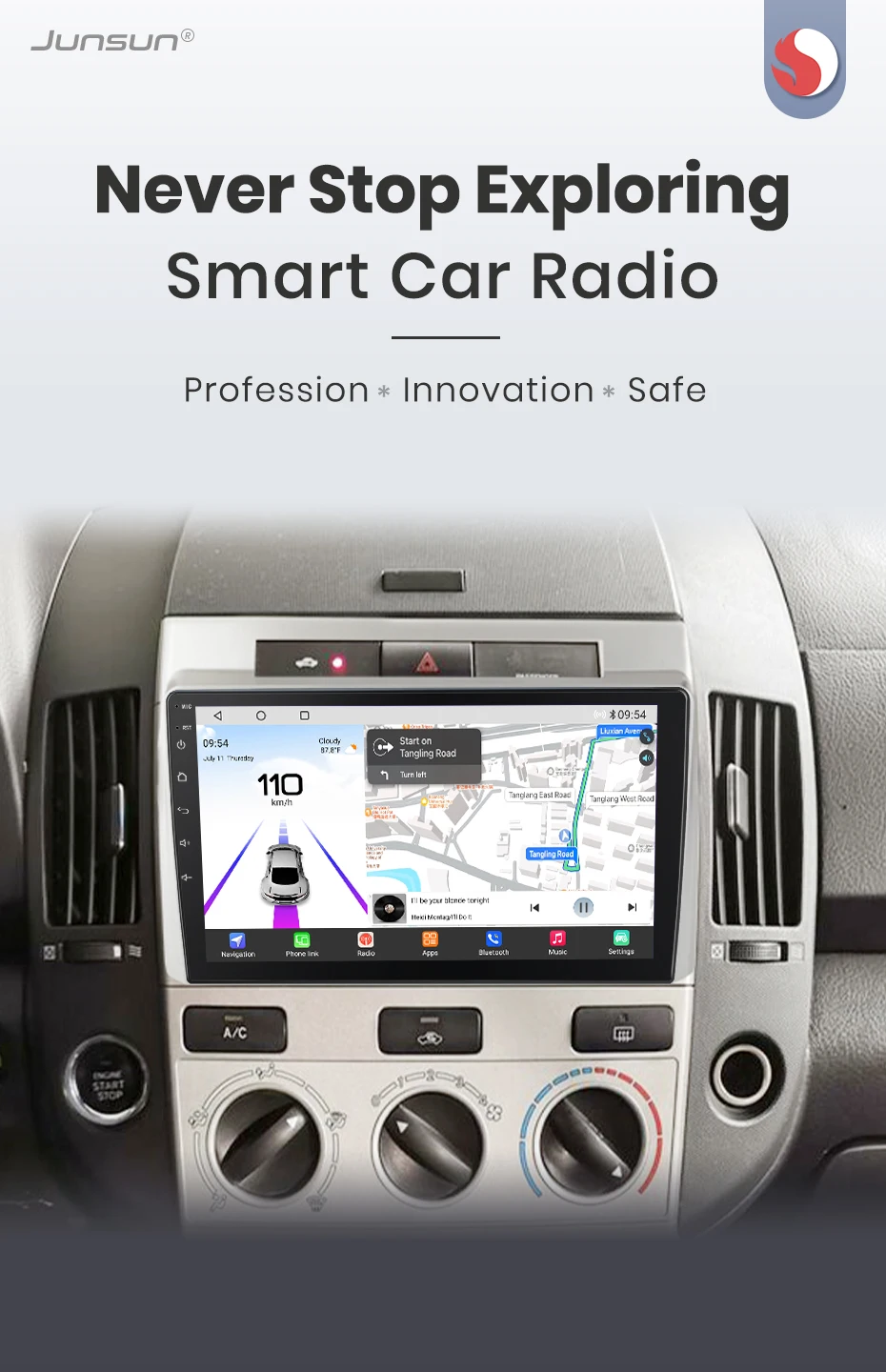 Junsun Qualcomm 8-Core 360 Kamera Drahtlose CarPlay Android Auto Auto Radio für Toyota Corolla Verso 2004-2009 GPS – Detail 2