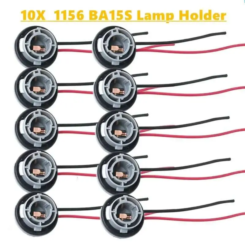 10X 1156 382 BA15S Lamp Holder P21W Adapter Car Light Base Auto Led Lights Bulb Socket Connector