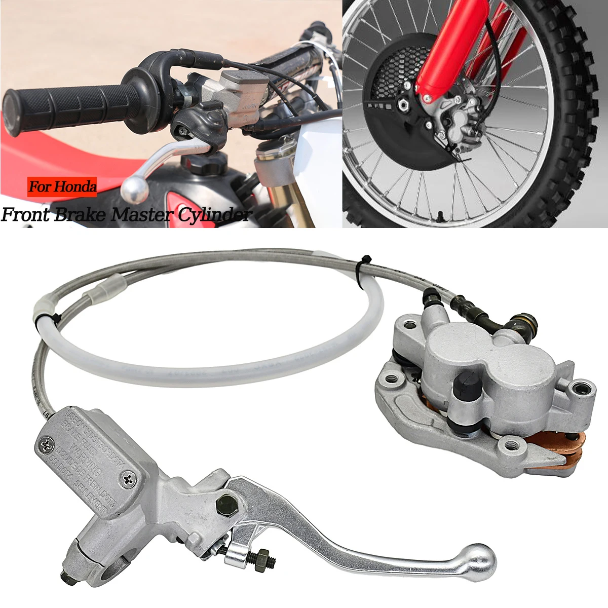 

Motorcycle Front Hydraulic Brake Caliper Master Cylinder Pump For HONDA CR CRF CRFX 125 250 450 450X 450RX Pit Dirt Bike 2023