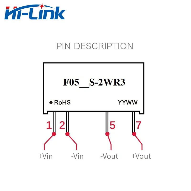 Free Shipping Hi-Link 10pcs/lot F0505S-2WR3 2W 5V 400mA DC DC Converter Isolated Power Supply Intelligent Module