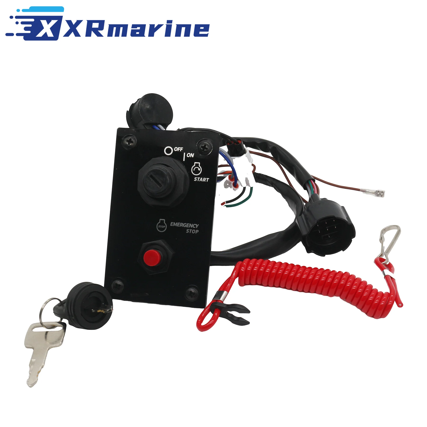 For Suzuki Outboard Marine Ignition Switch Panel 37100-96J24 With Keys Lanyard