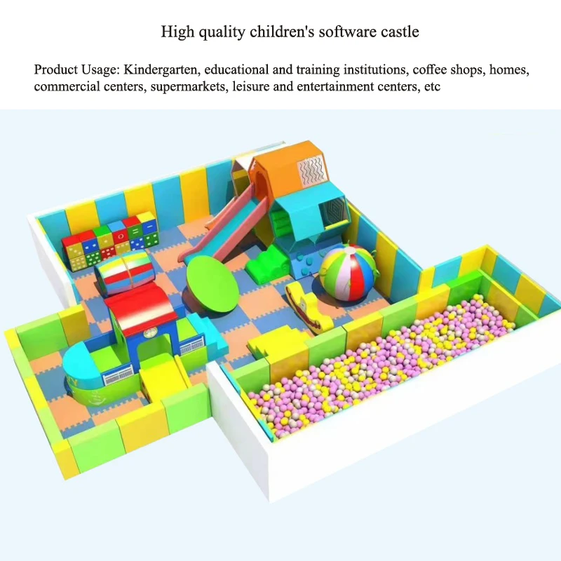 Children Indoor Play Area Equipment Furniture Set Kids Wooden Pretend Play Supermarket Shelves for Nursery School