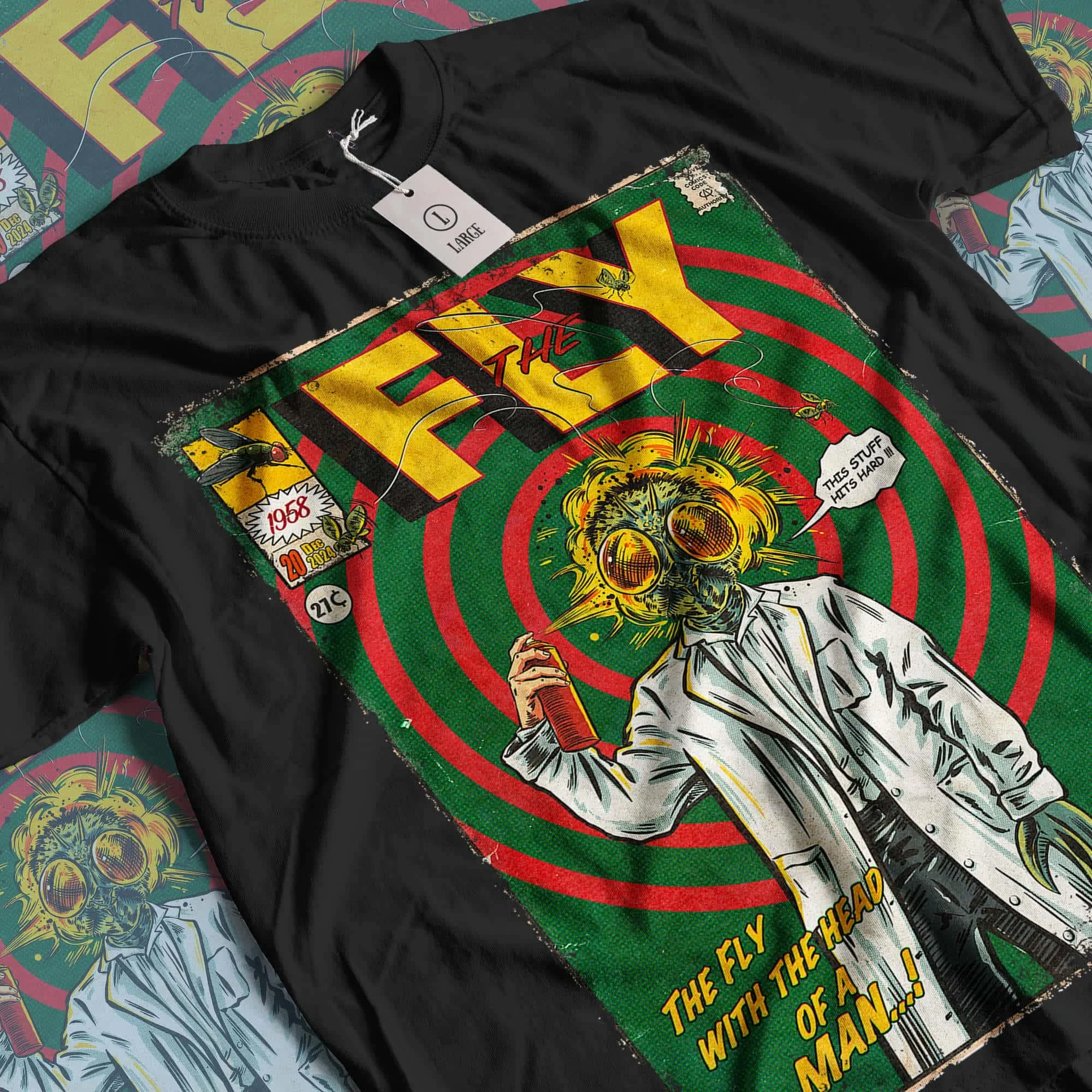 The Fly T-Shirt: Vintage Horror Movie Graphic Tee, Sci-Fi Film