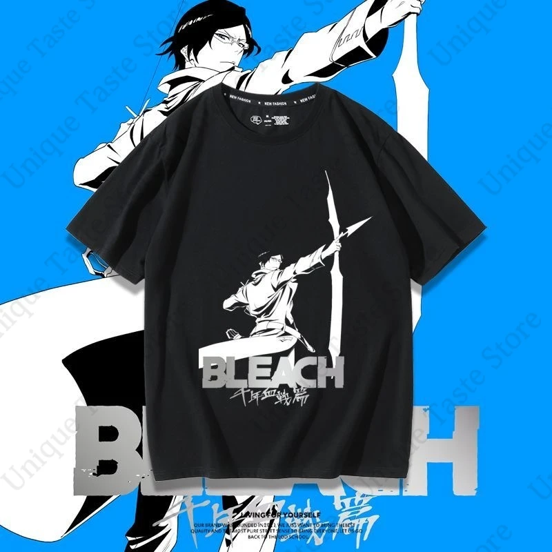 ‌Bleach Thousand-Year Blood War - Part 3: The Conflict‌ T Shirt Uryu Ishida Print T-shirt Unisex Cotton Summer Short Sleeve Tee