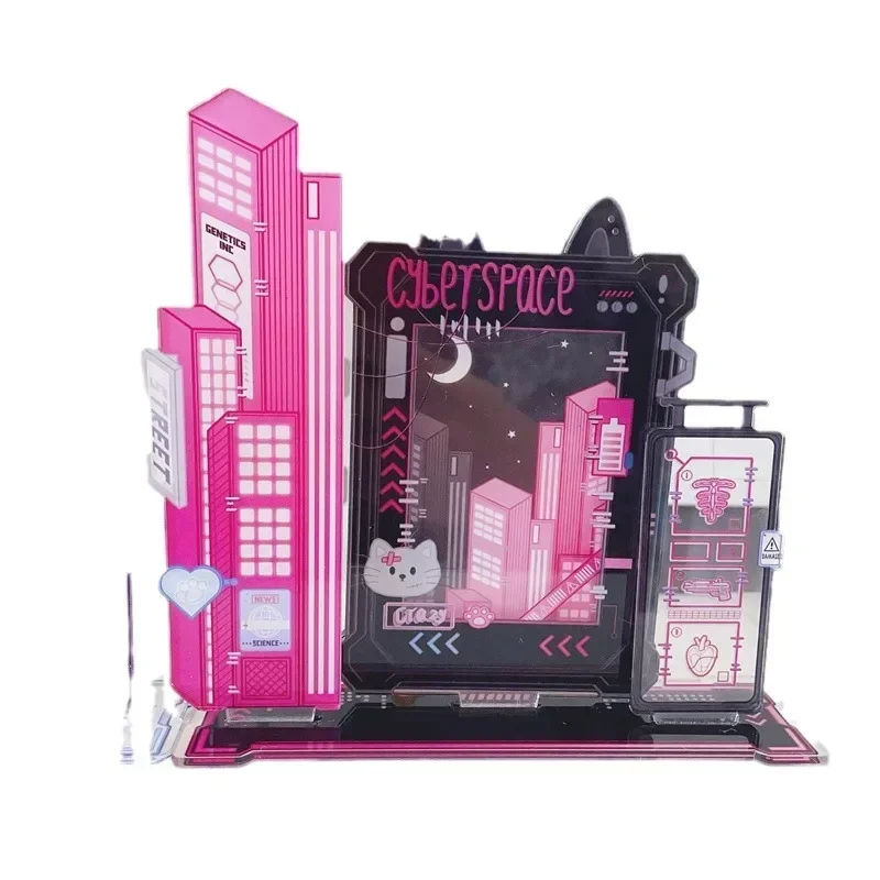 Desktop Decoration Ornaments Idol Star Photo Card Storage Punk Photo Frame for 3 Inch Card Display Decoration