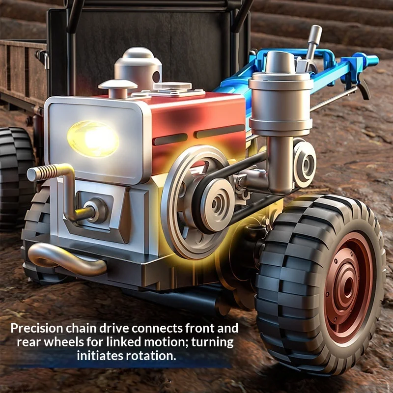 Remote Control Tractor Toy Electric Simulation Engineering Vehicle Anti Collision Durable Loadable Cargo Trailer Model For Kids