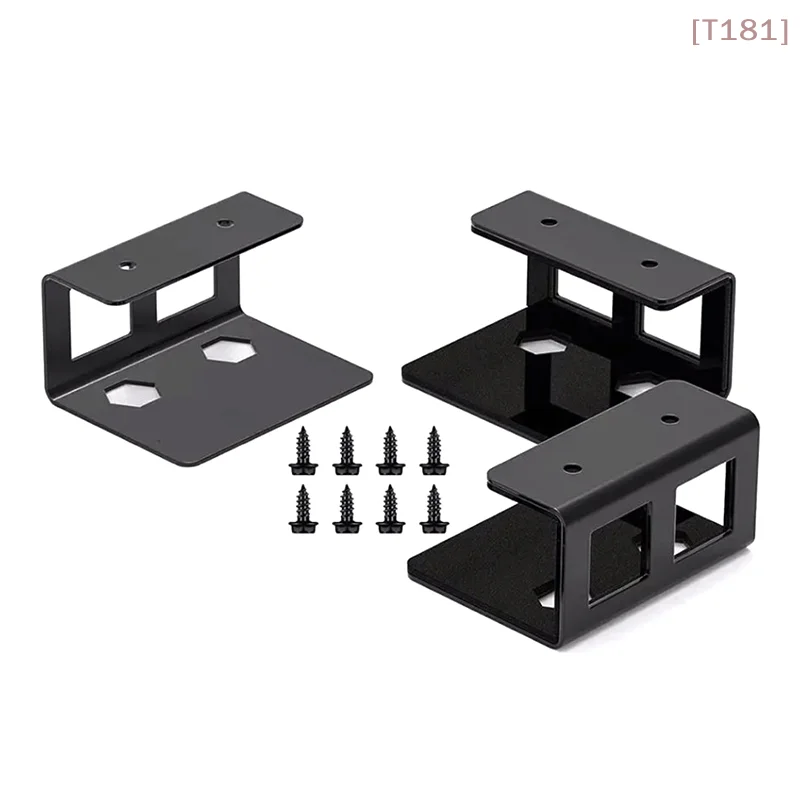 

[E] Under Desk Laptop Storage Bracket Metal Protective Tray Holder With Screw Laptop Mount