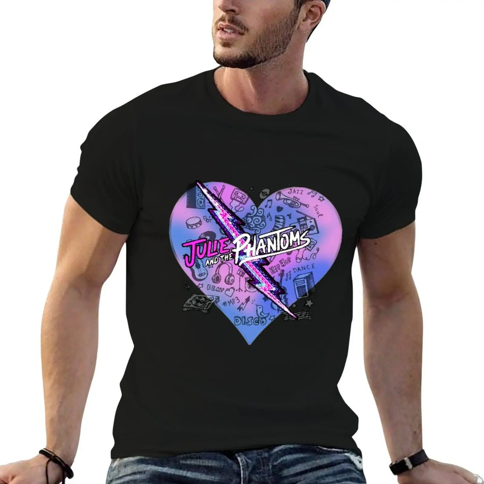 

Julie And The Phantoms luke heart T-Shirt man t shirt heavy cotton man t shirts graphic T-Shirt