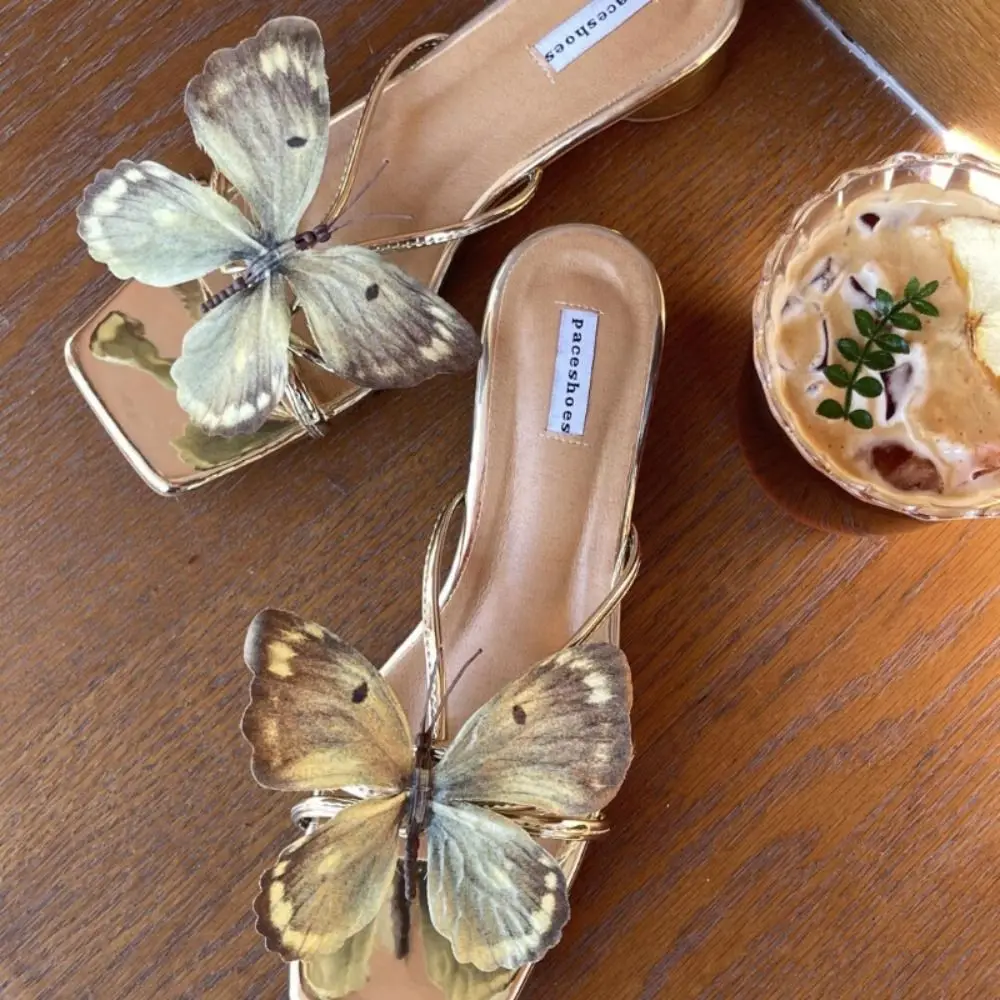 Sandals Decorations Flower Shoe Accessories Removable Vacation Style Butterfly Orchid Shoes Charms Clogs Buckle Shoe Accessories