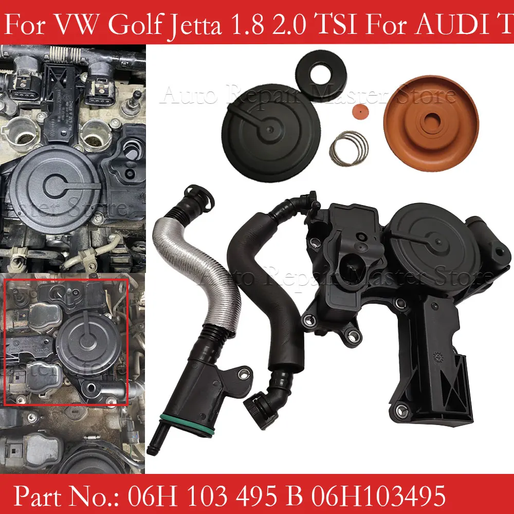 06H 103495   06H 103495 A Do AUDI TT A4 Q5 Do VW Golf Jetta 1.8 2.0 TSI Separator oleju Zespół zaworu PCV 06H 103 495 B