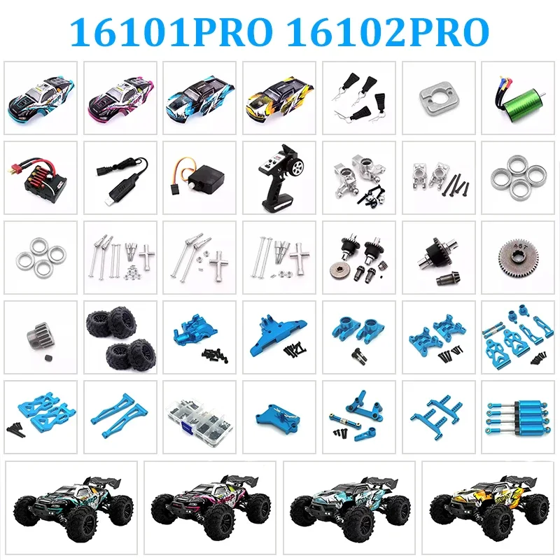 16101PRO 16102PRO SCY RC Automotive Parts Swing Arm Link Drive Shaft Car Shell Tyre Differential Gear Motor ESC Screw Tool Box