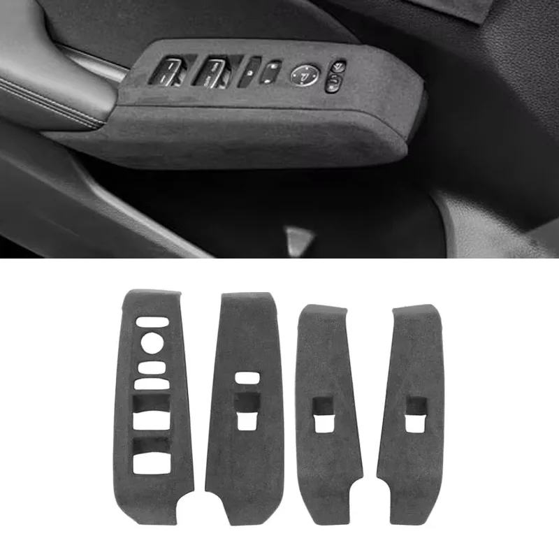 For HONDA CIVIC 11th Sedan 2022 2023 2024 Top Suede Window Switch Lifter Button Panel Trim ABS Sticker Car Interior Accessories