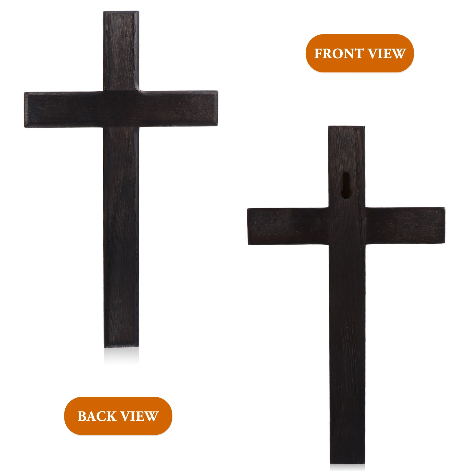

1Pcs Decorative Wooden Cross Christian Cross Decor Thick Easy Wall Mounting Mystery Blessing Gift