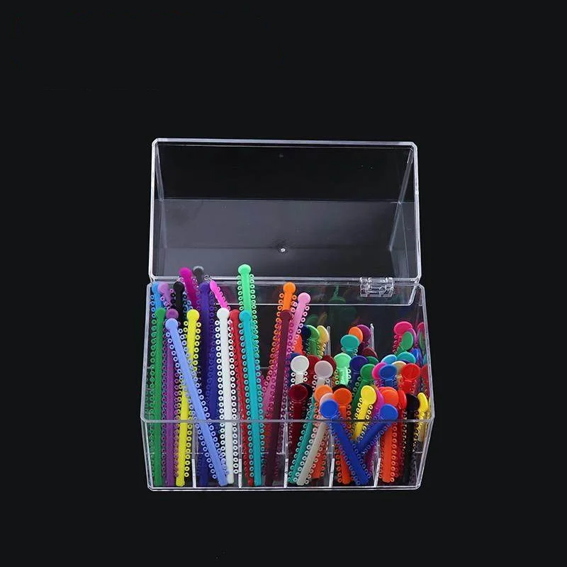 

New 18holes Dental Ligature Tie Case Acrylic Dental Ligature Tie Holder transparent place storage box dental tool