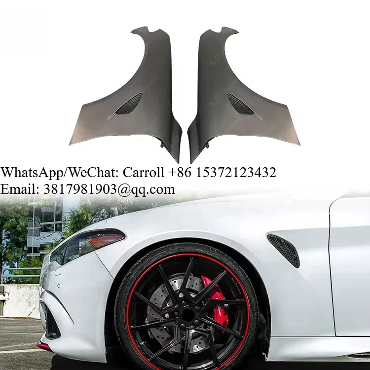 

Good Fit Glass Fiber Front Fenders For Alfa Romeo Giulia Side Wings Car Accessories
