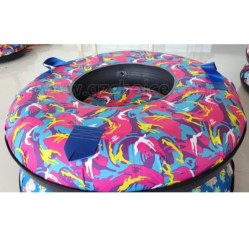 Good Quality Heavy Duty Inflatable Snow Tube With Rubber For Kids And Adult Winter Sport For Summer Winter