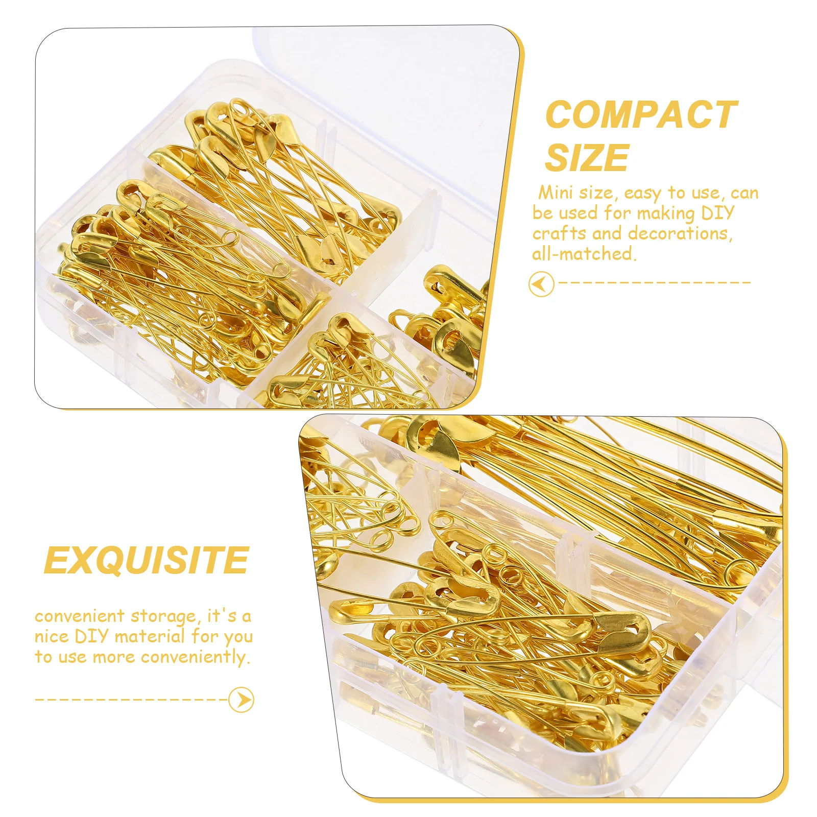 

150Pcs Chest Pin Accessories Delicate Safety Pins for Sewing Clothing Repair Hanging Tags Multi-Use DIY Craft Material Supplies