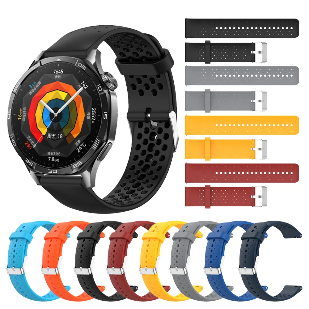 Soft Silicone Band For HUAWEI WATCH GT 5 4 Pro 46mm Watchband GT 3 2 42mm HONOR Magic Watch 4 GS 3 Pro ES 20 22mm Bracelet Strap