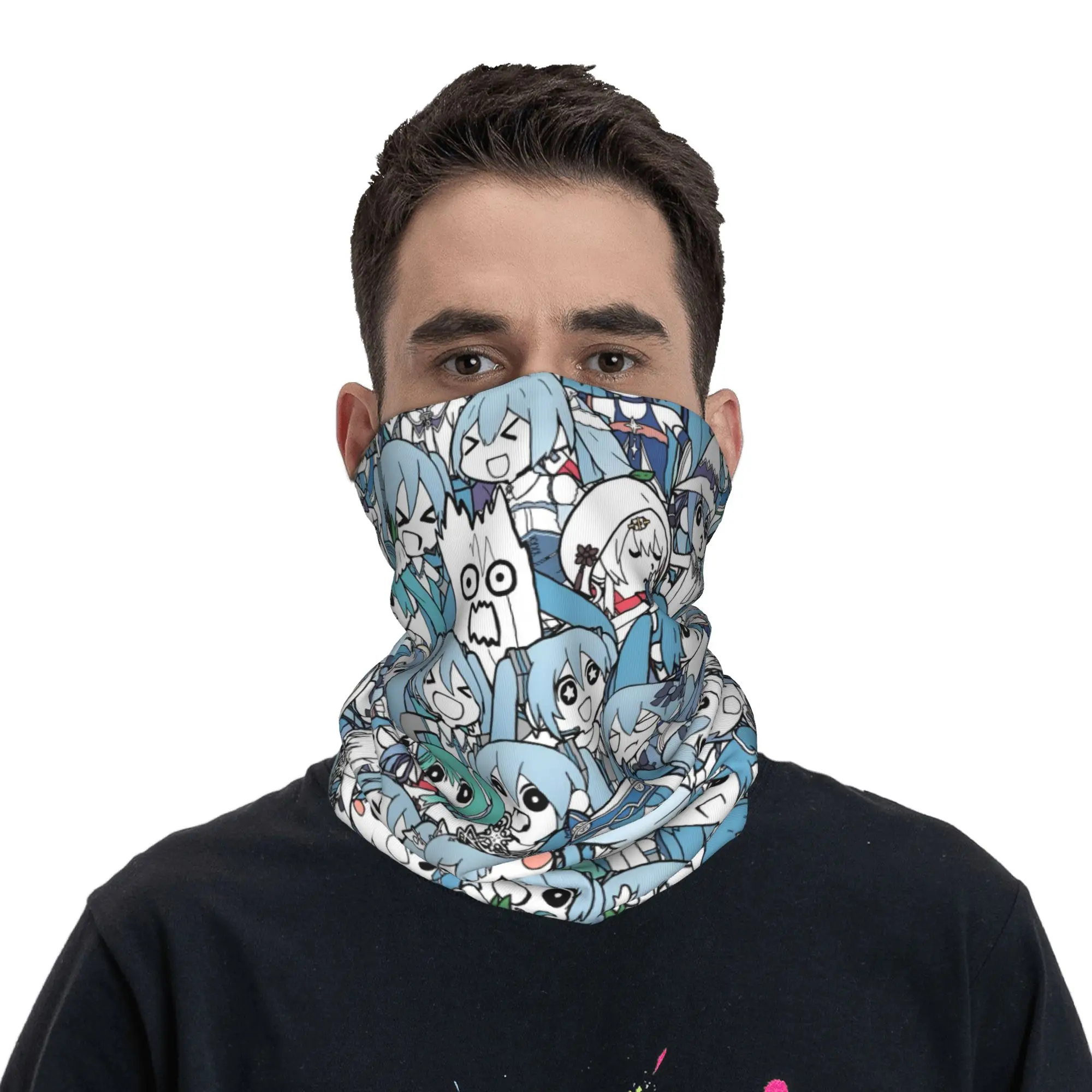 

Anime Hatsune Miku Bandana Neck Warmer Women Men Winter Ski Tube Scarf Gaiter Face Cover