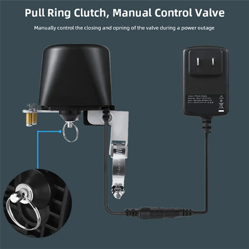 AS95-Tuya Smart Zigbee 3.0 Wasserventil Gasventilschalter Bluetooth Ventilsteuerung (AU-Stecker)