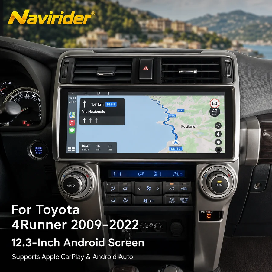 For Toyota 4Runner 4 Runner 2009-2022 12.3 Inch Android 15 Car Radio GPS Navigation Bluetooth FM Multimedia Stereo Head Unit HD