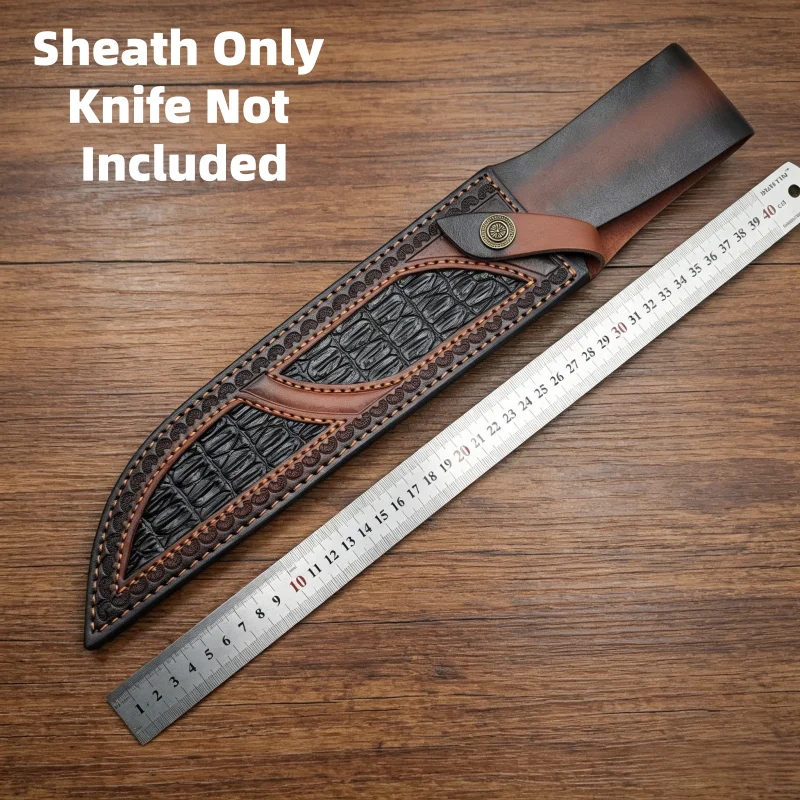 AliExpress – Vintage Emboss Split Cowhide Knife Sheath with Metal Snap Waist Belt Tool Scabbard Sheath Only No Knife Included