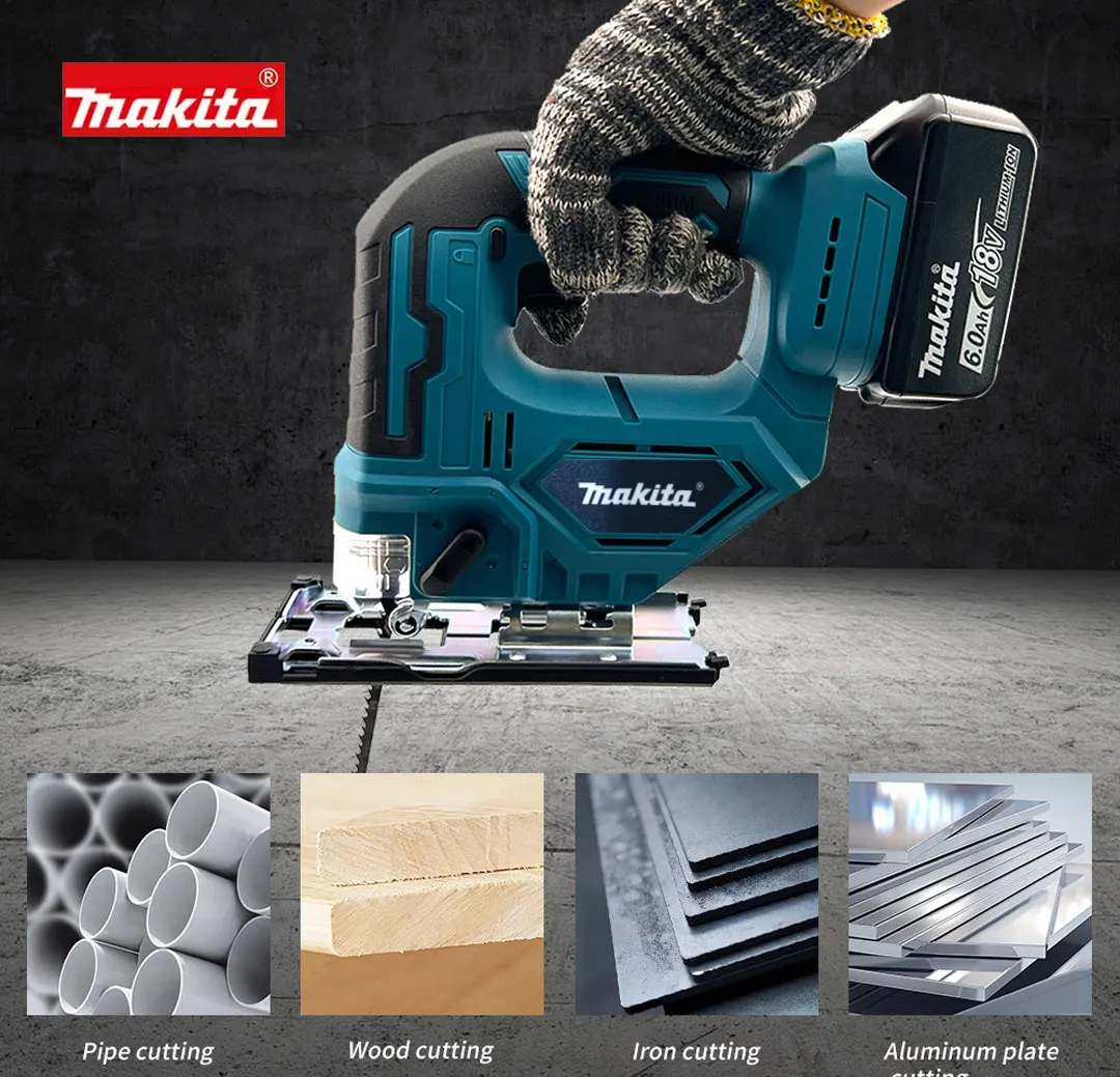 Makita DJV182 18V Brushless Jigsaw Electric Jig Cordless Barrel Handle Jigsaw Without Battery DJV182 Makita 18V Sawing Tool