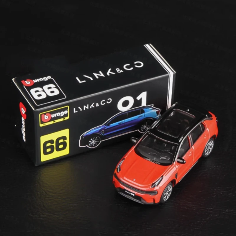 Diecast Origineel Schaal 1:64 Lynk & Co 01 Simulatie Legering Automodel Statische Display Collectible Toy Gift Souvenir Decoratie