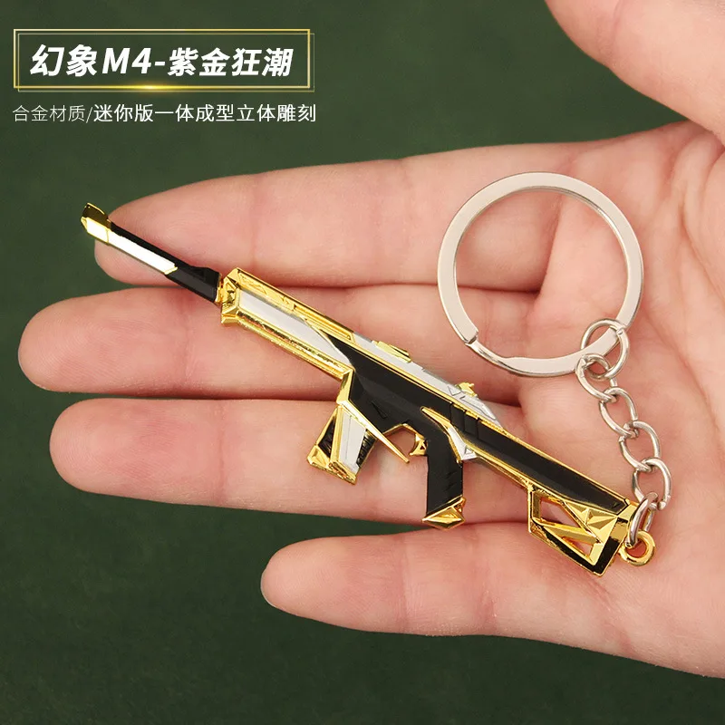 Riot Games Valorant Keychain Prime AK Metal Model llavero Game cosplay Souvenir Chaveiro For Boys Friends Gift Wholesale 10pcs