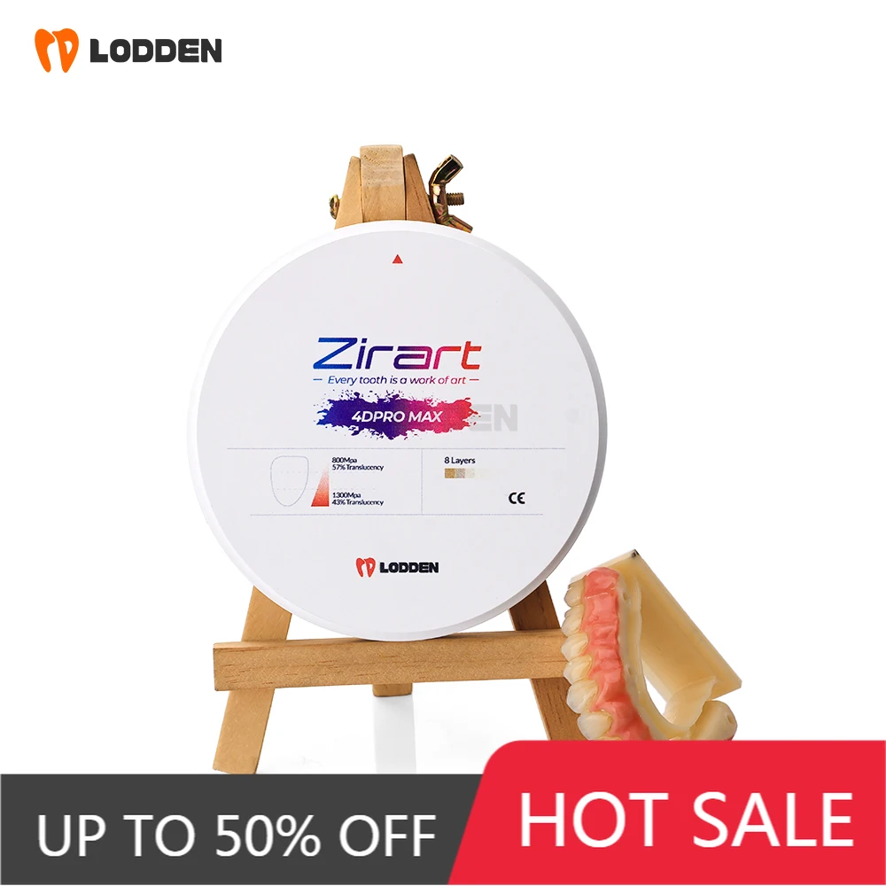 

LODDEN Zirconia Block Multilayer 4D PRO Max Zirconia Disc Vita 16 Colors CAD CAM Dental Lab Materials