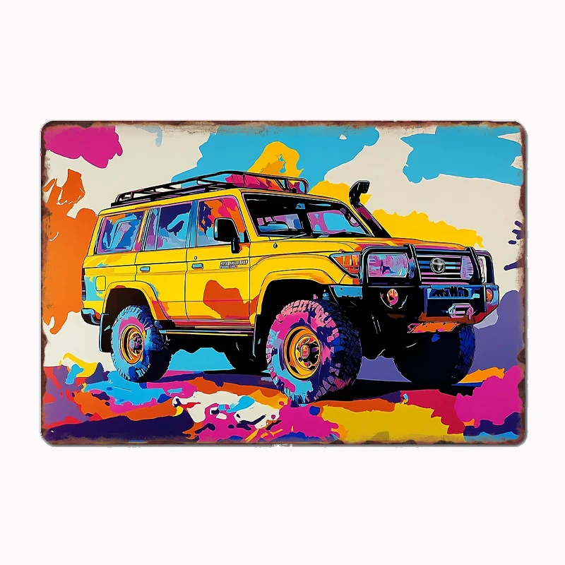 To Landcruiser II - Pop Art Player Posters Metal Sign Custom Tin Wall Decor Club Garage Drawing Room Decor Vintage Home Decor