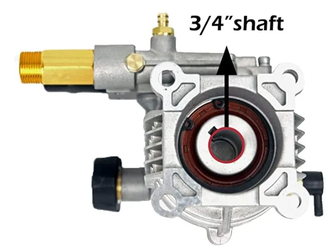

Horizontal Pressure Washer Pump 3/4 Shaft MAX 2800 - 3000 PSI 2.5 GPM Better Than OEM Replacement Pump