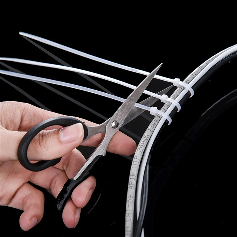 100Pcs Nylon Cable Self-locking Plastic Wire Zip Ties Set 10cm 2.5*100 MRO & Industrial Supply Fasteners & Hardware Cable