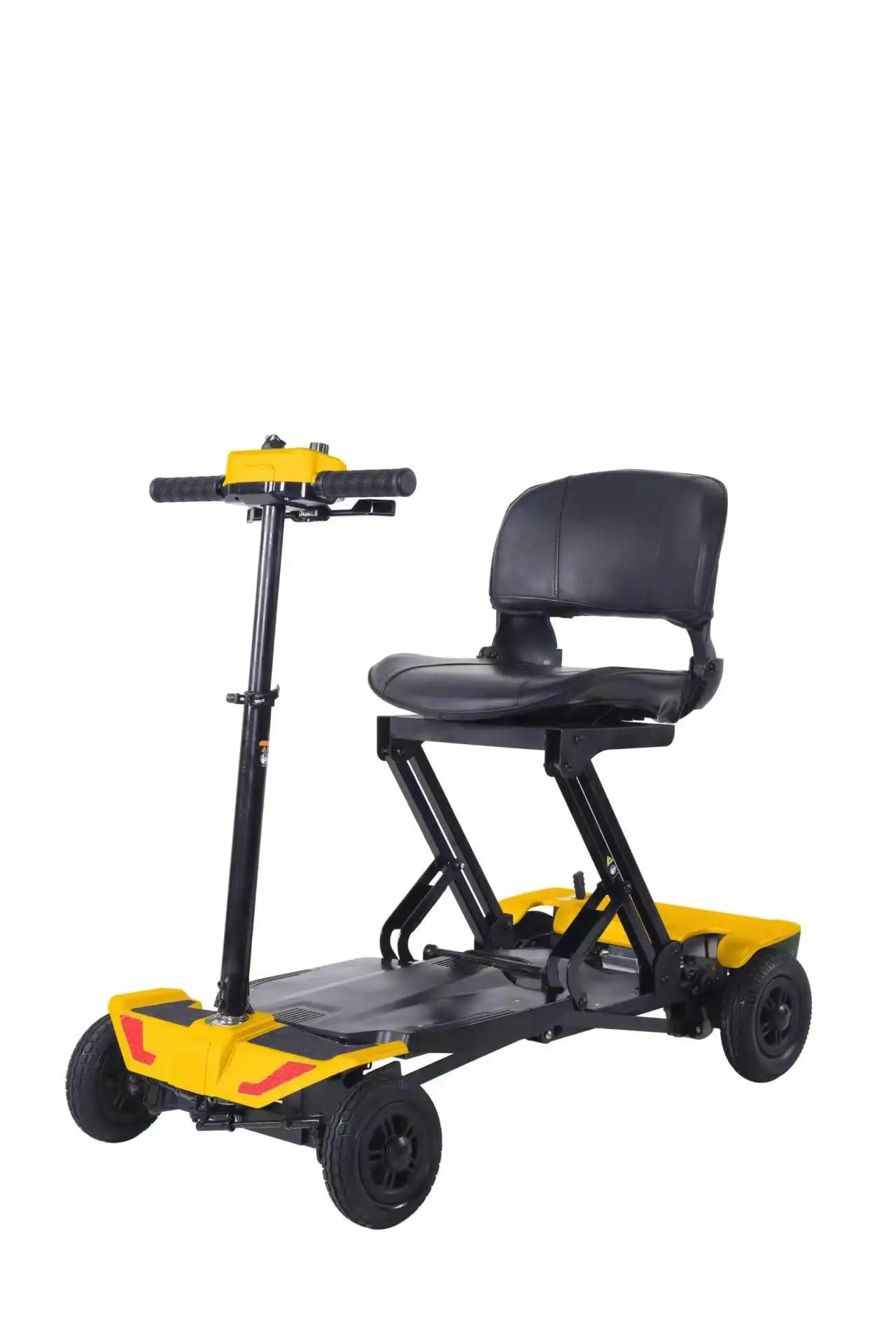 Aluminum Alloy One-Click Remote Folding Detachable Battery 10-20AH Four-Wheel Mobility Scooter Climbing Ability 40-60km Range